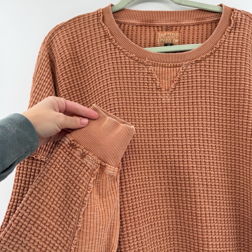 American eagle outfitters big hug crew neck waffle sweatshirt size XXL - Picture 7 of 10